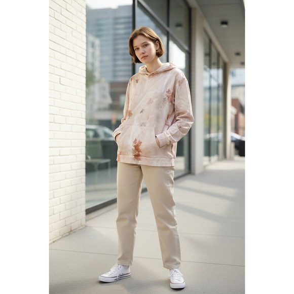 Tops - Womens‎ Tie Dye Leaf Print Hoodie Casual Long Sleeve Pullover Sweatshirt